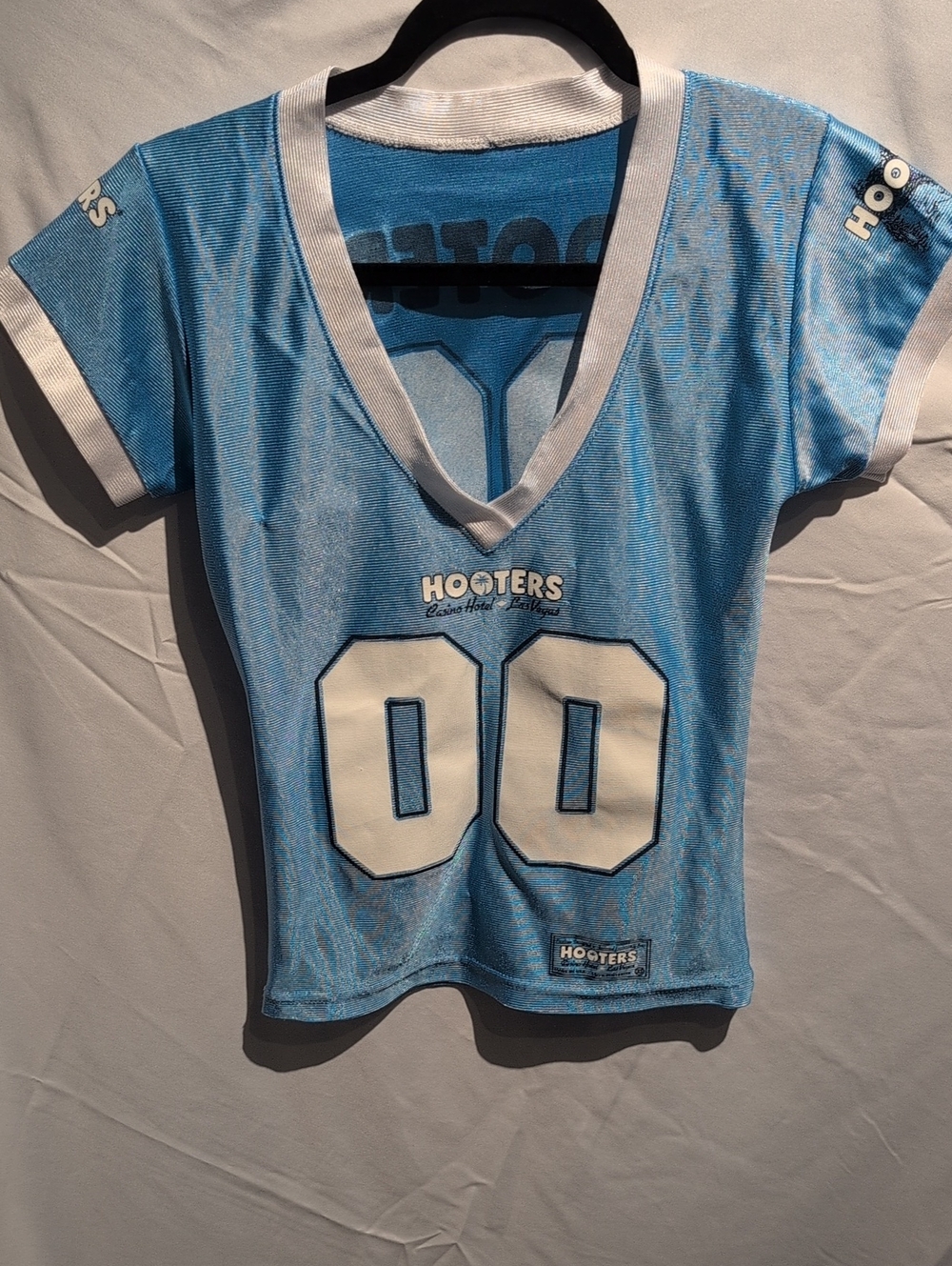 Hooters Las Vegas Light Blue Mesh XS Jersey with White Accents